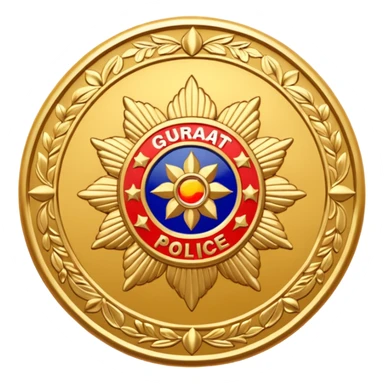 Gujarat police logo sticker
