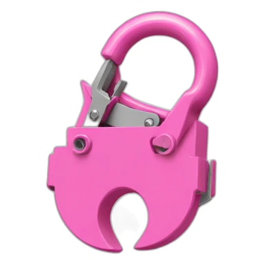 Two pink clamps sticker