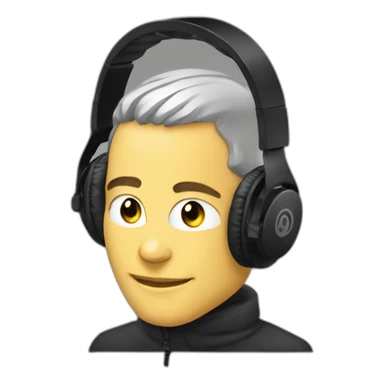 techno music producer rave headphones sticker