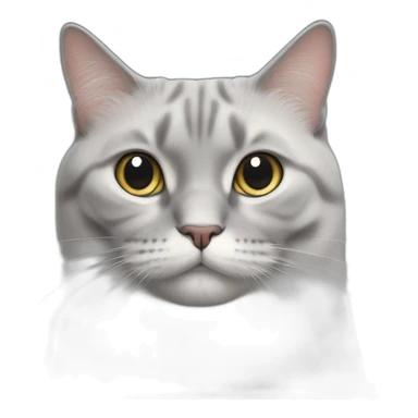 Gros chat gris british sticker