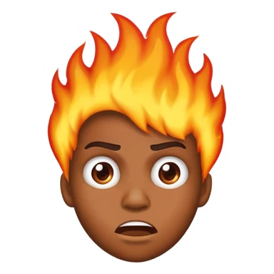 african american hair on fire frustrated emoji sticker