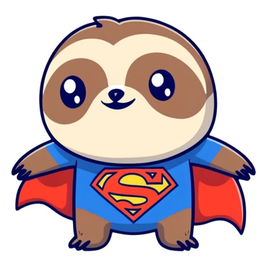 Sloth from The Goonies with Superman shirt sticker