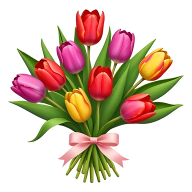  big bouquet of tulips sticker