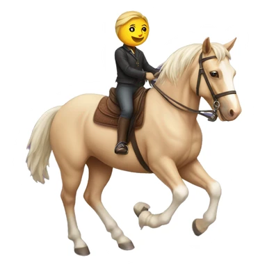 cat riding a horse sticker