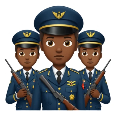 South African soldiers with guns  sticker