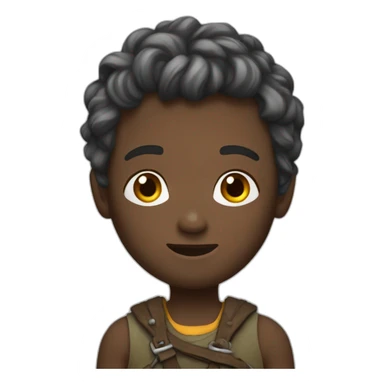 Boy with wiking hait sticker