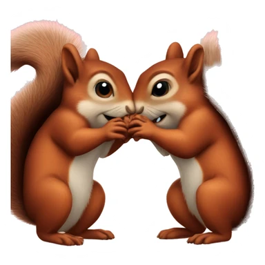 Two kissing squirrels sticker