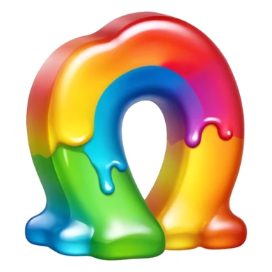 Melting gummy  rainbow sticker