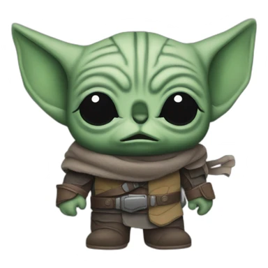 the mandalorian grogu sticker