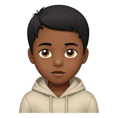  Black child boy with black hair sticker