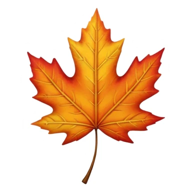 emoji of fall leaf sticker