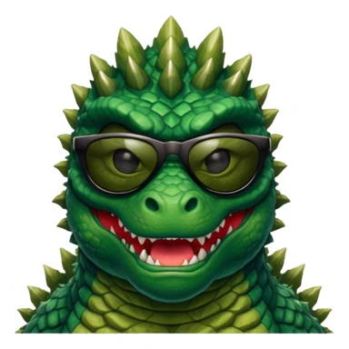 Godzilla wearing sunglasses sticker