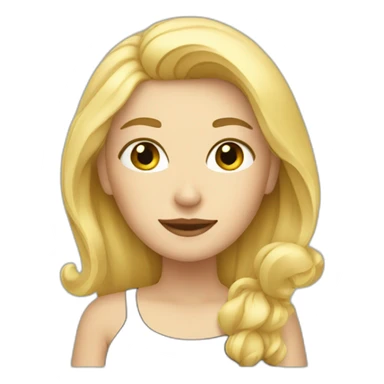 blond woman with black cat sticker