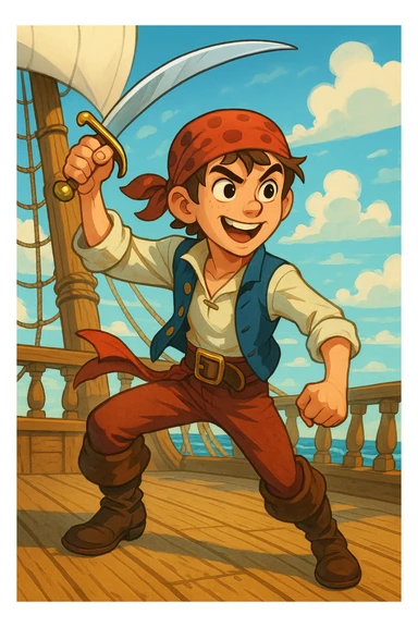 Un pirate ados de 14 ans qui adore combattre en épée sticker