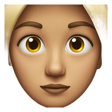 Side eye straight face sticker