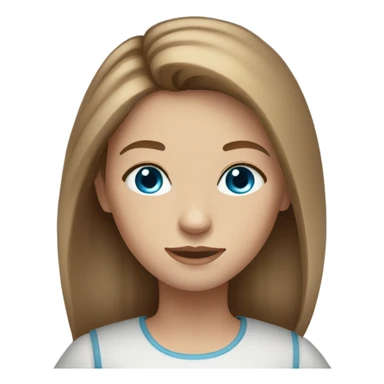 Light brown hair blue eyes girl sticker