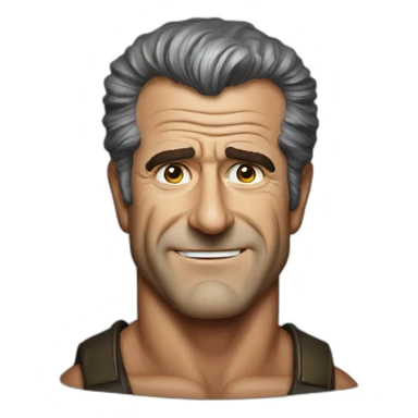 Mel Gibson portrait sticker
