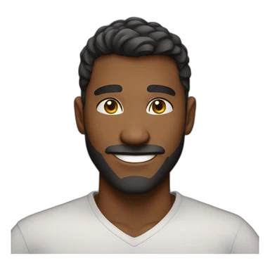 Handsome and confident male with piercing eyes and a reassuring, charismatic smile sticker