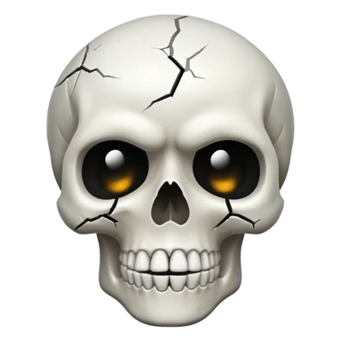 a skull like this 💀 but scared sticker