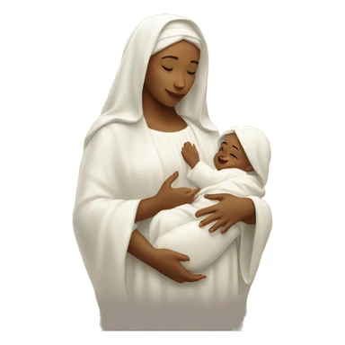holy Mary with baby Jesus sticker