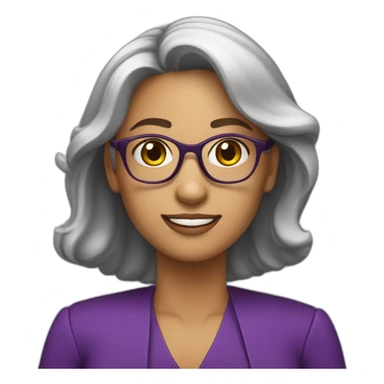 Professora com capelo de formatura roxo sticker