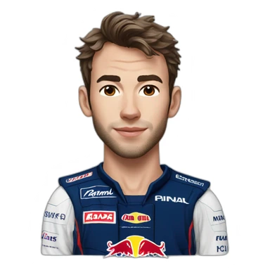 Hyper realistic pierre gasly sticker