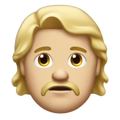 homeless fat man with blond hair sad sticker