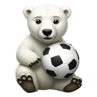 Jedi polar bear with soccer ball sticker