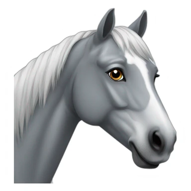 grey horse sticker