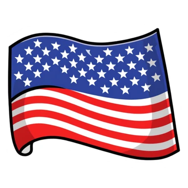 United States flag sticker
