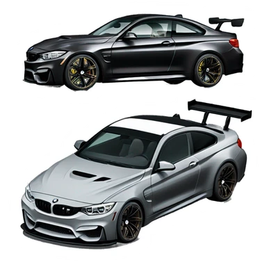 Bmw m4 full carbon with spoiler and drifting sticker