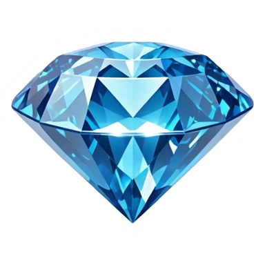 A sparkling blue diamond with a perfect cut, floating in the air. It is surrounded by a light magical glow. A symbol of value and uniqueness. sticker