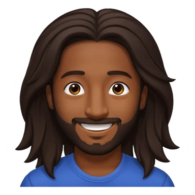 Omarion with dark brown long hair  sticker