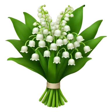 A bouquet of lily of the valley sticker
