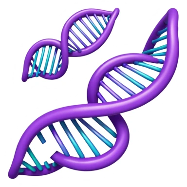 Purple DNA double helix sticker