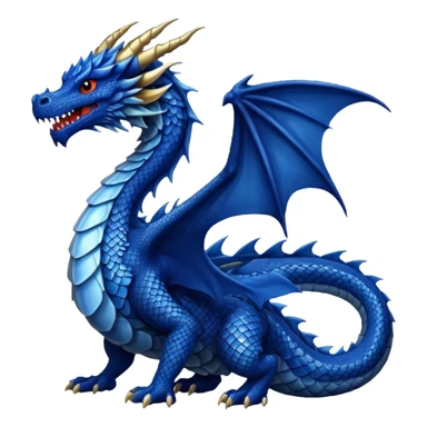 majestic Navy blue dragon sticker
