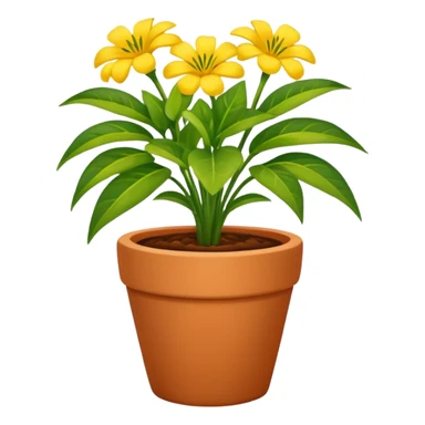Potted Sidewalk plant yellow  sticker