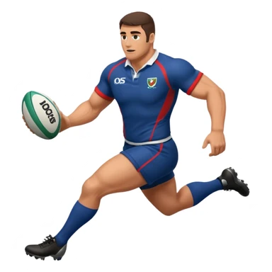 player kicking  rugby ball sticker