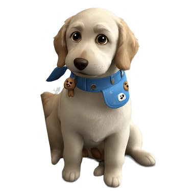 dog on couch indoors sticker