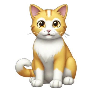 Sitting-bicolor-ice-type-cat-pokemon sticker