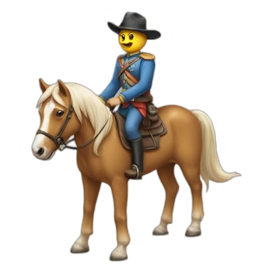 Un chien sur un cheval sticker