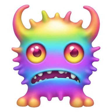 pastel neon rainbow kawaii monster   sticker