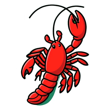 Red crawfish in a spicy boil sticker