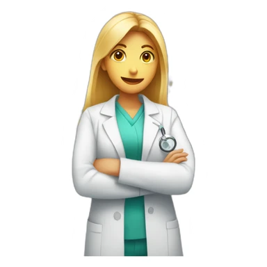 Chica trabajando en una farmacia sticker