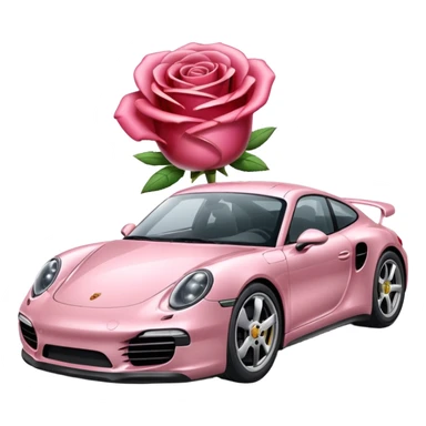 Porsche roze sticker