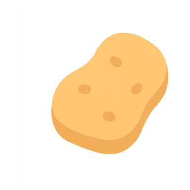 chicken nugget icon with color fill sticker