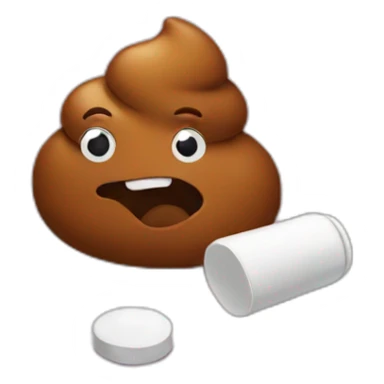poop taking pills sticker