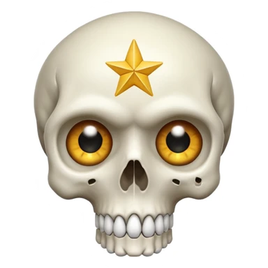 skull with star eyes sticker