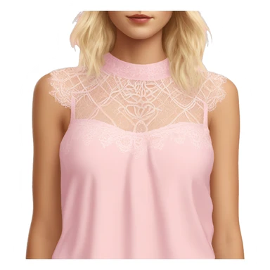  pink top with lace sticker