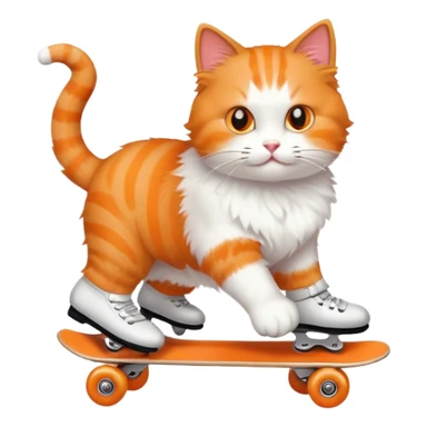 Cat skating  sticker